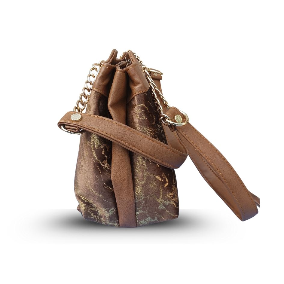 Ladies Marble Texture Royal Handbag - Image 3